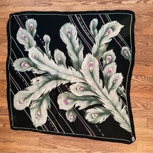 100% Silk Hand Rolled & Printed Scarf Golden Camel